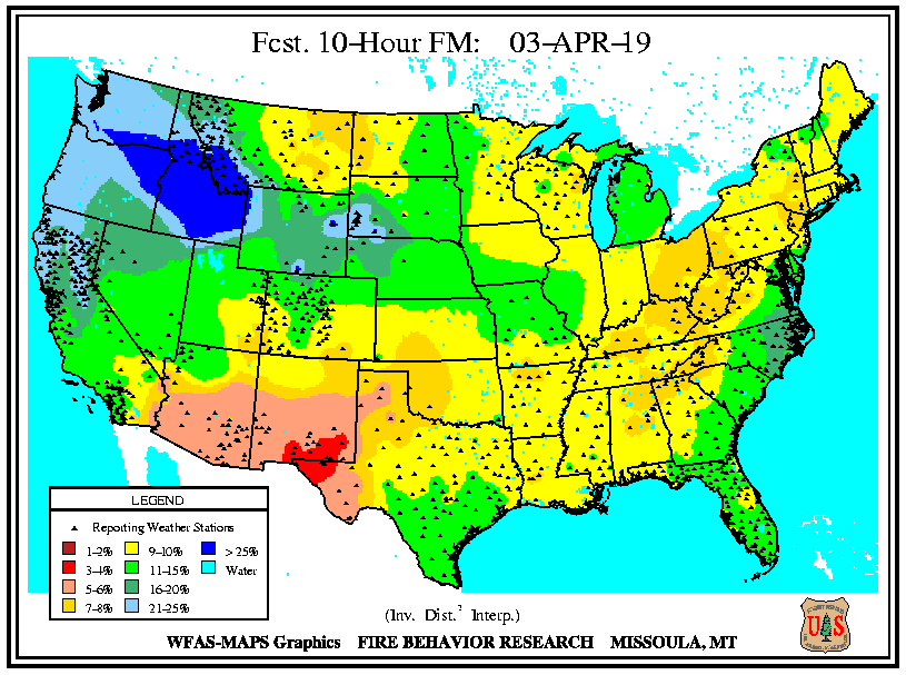 Wednesday's 10-Hour Fuel Forecast